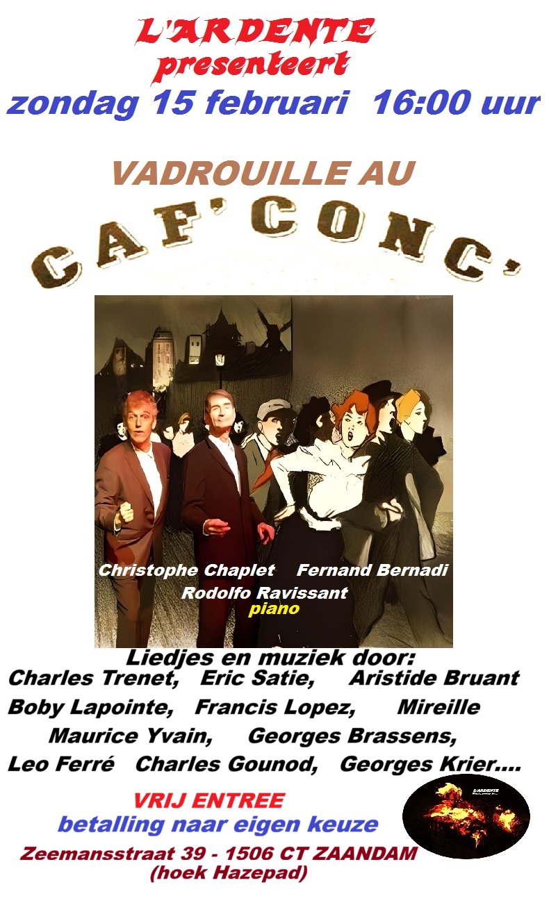 Featured image for “Theater “L’ARDENTE” presenteert “Vadrouille au caf’conc’”