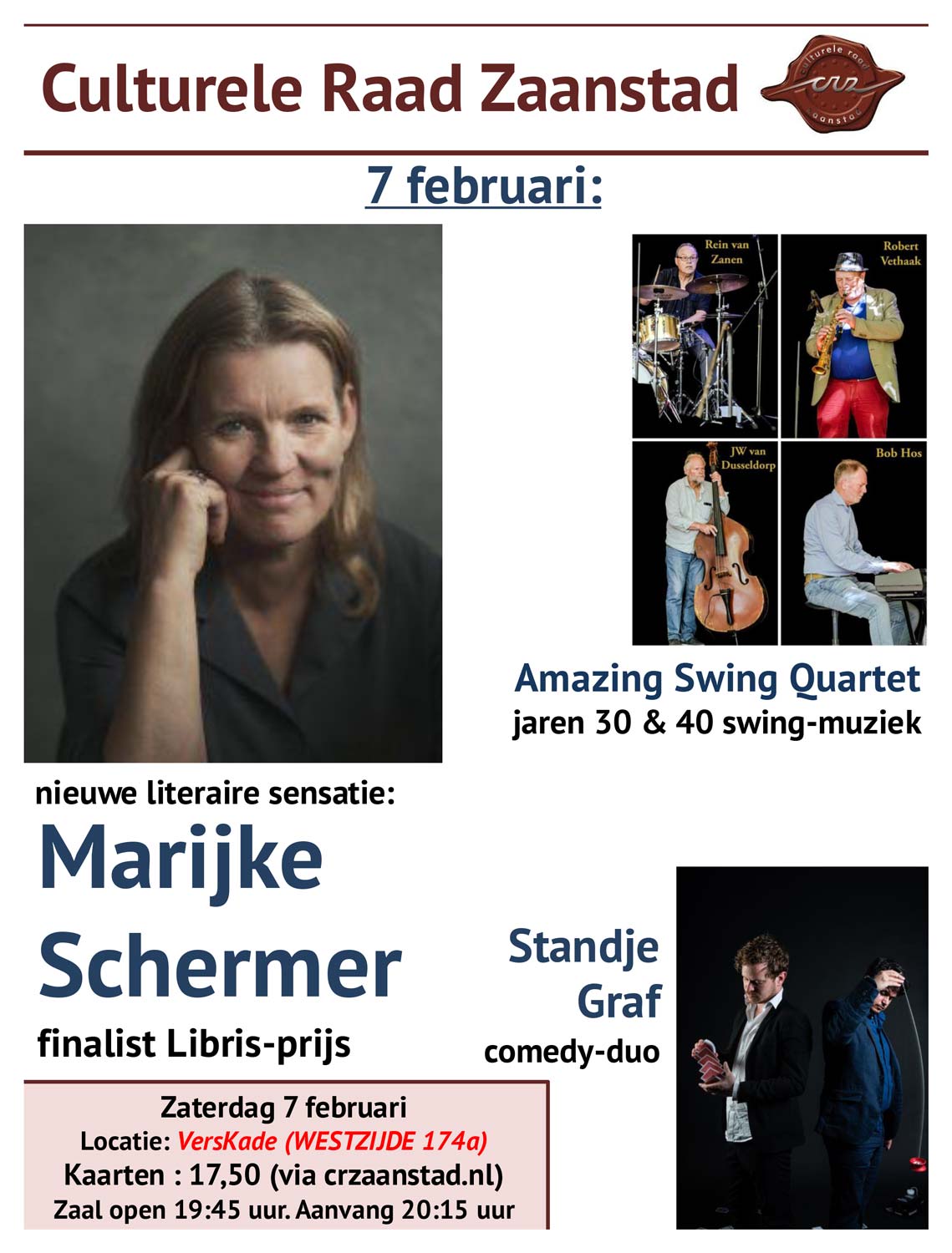 Featured image for “Marijke Schermer, Standje Graf en Amazing Swing Quartet”
